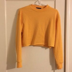 long sleeved cropped sweater